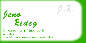jeno rideg business card