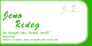 jeno rideg business card